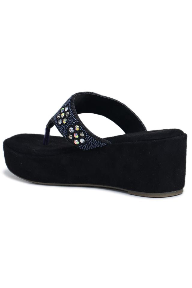 Fashion Open Back Sandal 2 inches Wedge Heels