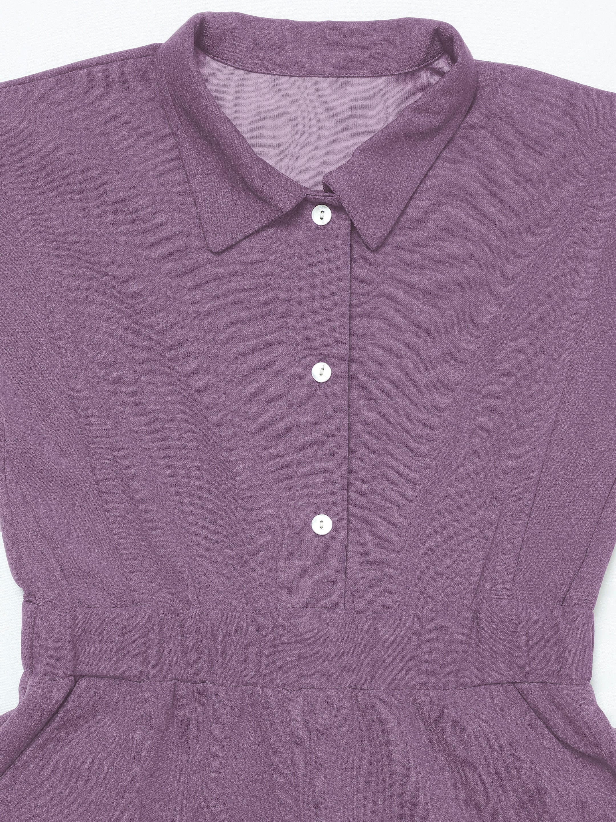 athena girl mauve solid jumpsuit