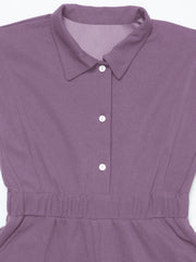 athena girl mauve solid jumpsuit