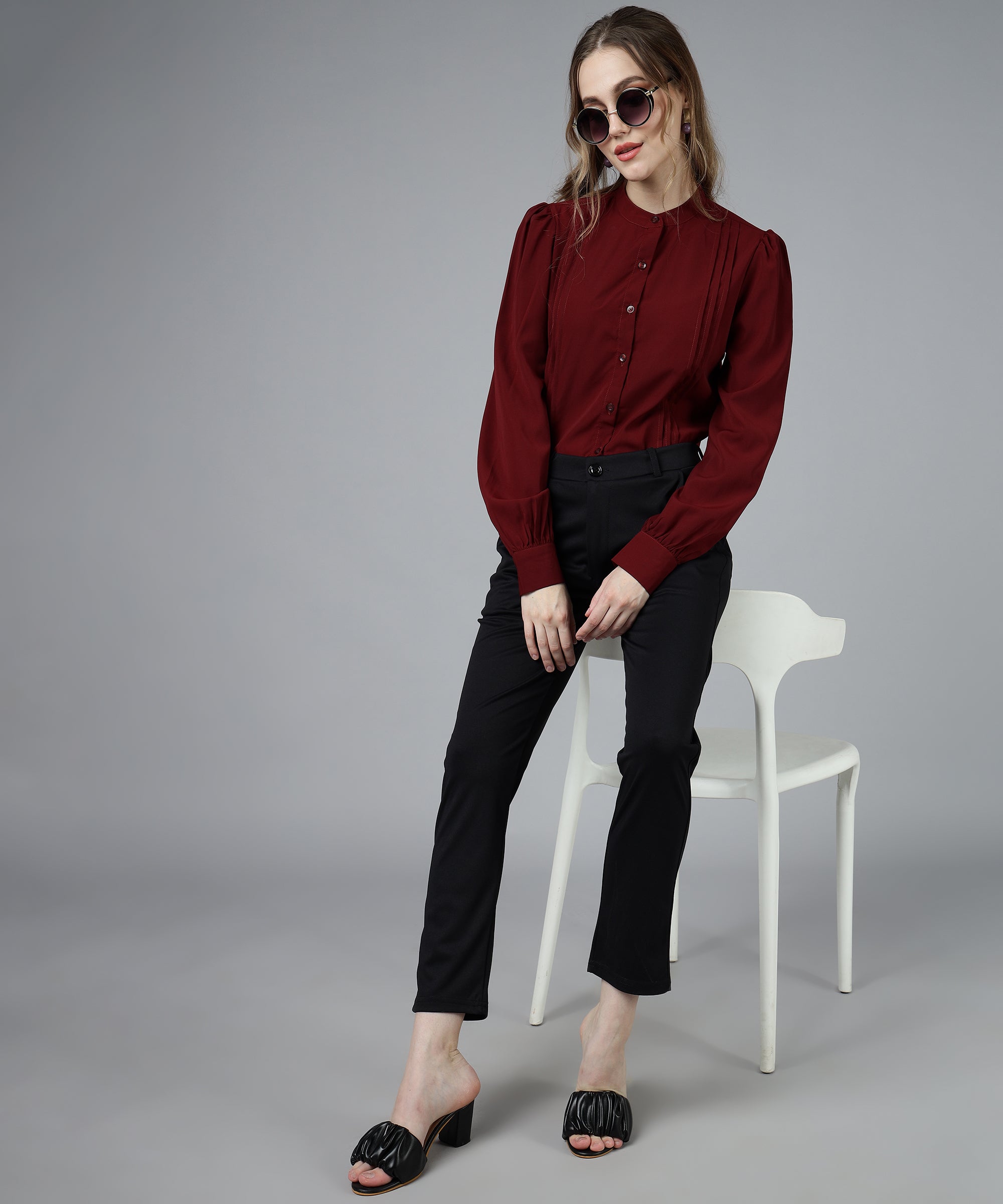 womens pleated formal shirts 4