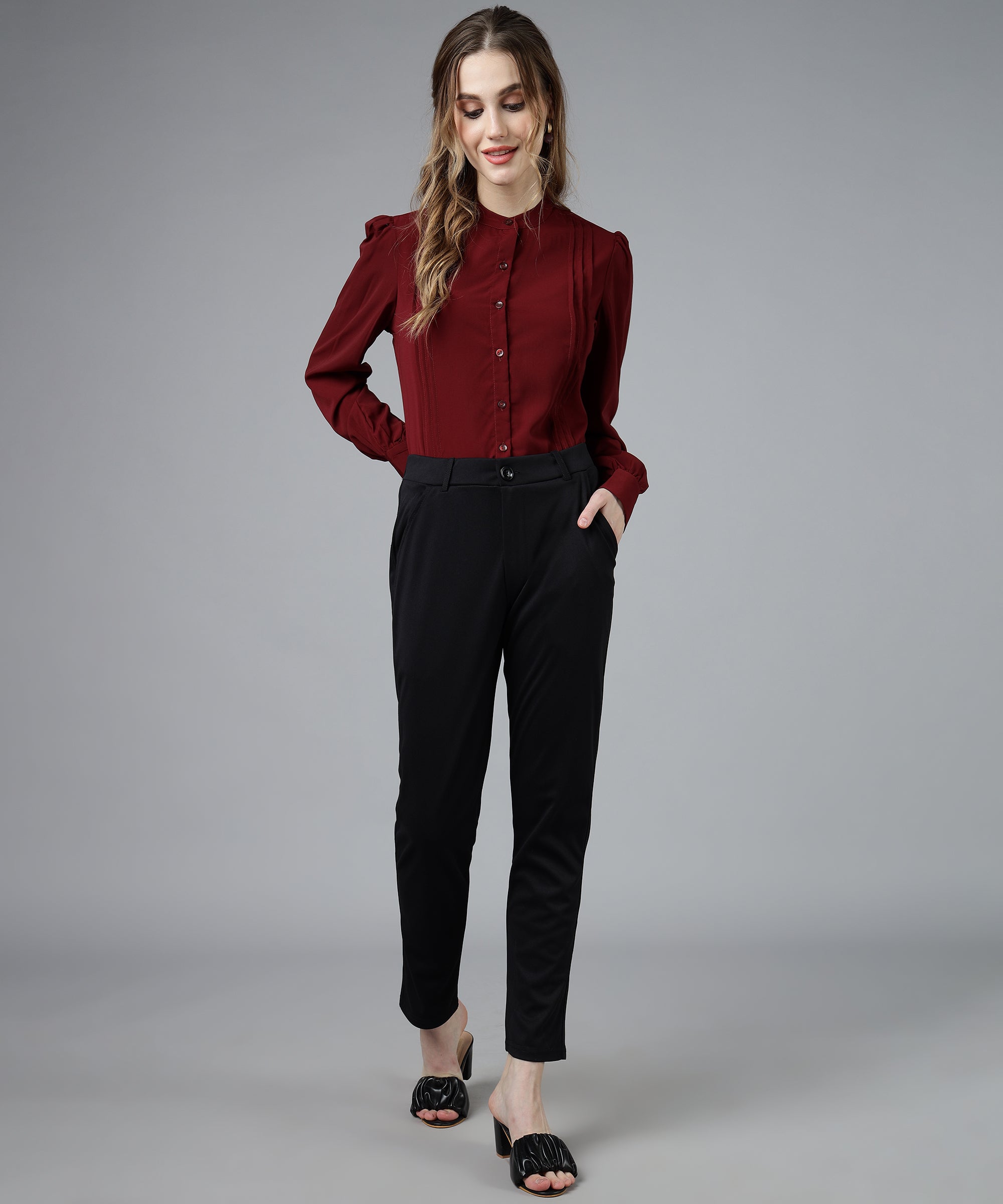 womens pleated formal shirts 4