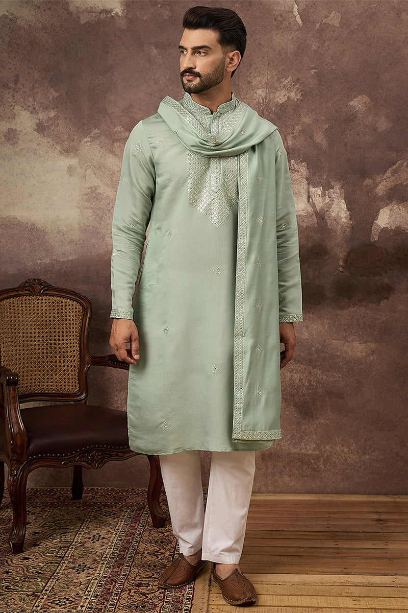 green-silk-blend-solid-embroidered-straight-kurta-with-dupatta-mkud1004