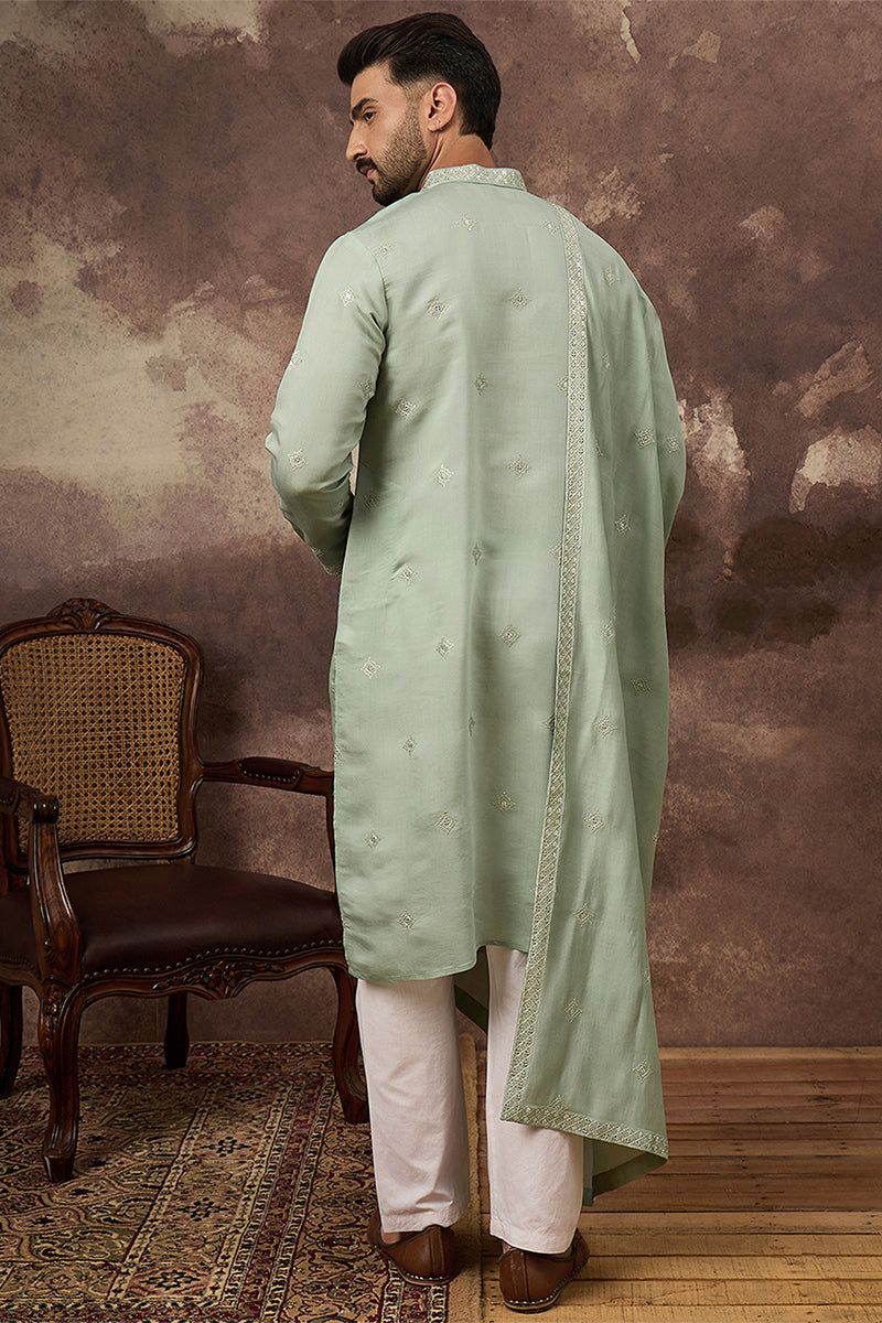 green-silk-blend-solid-embroidered-straight-kurta-with-dupatta-mkud1004