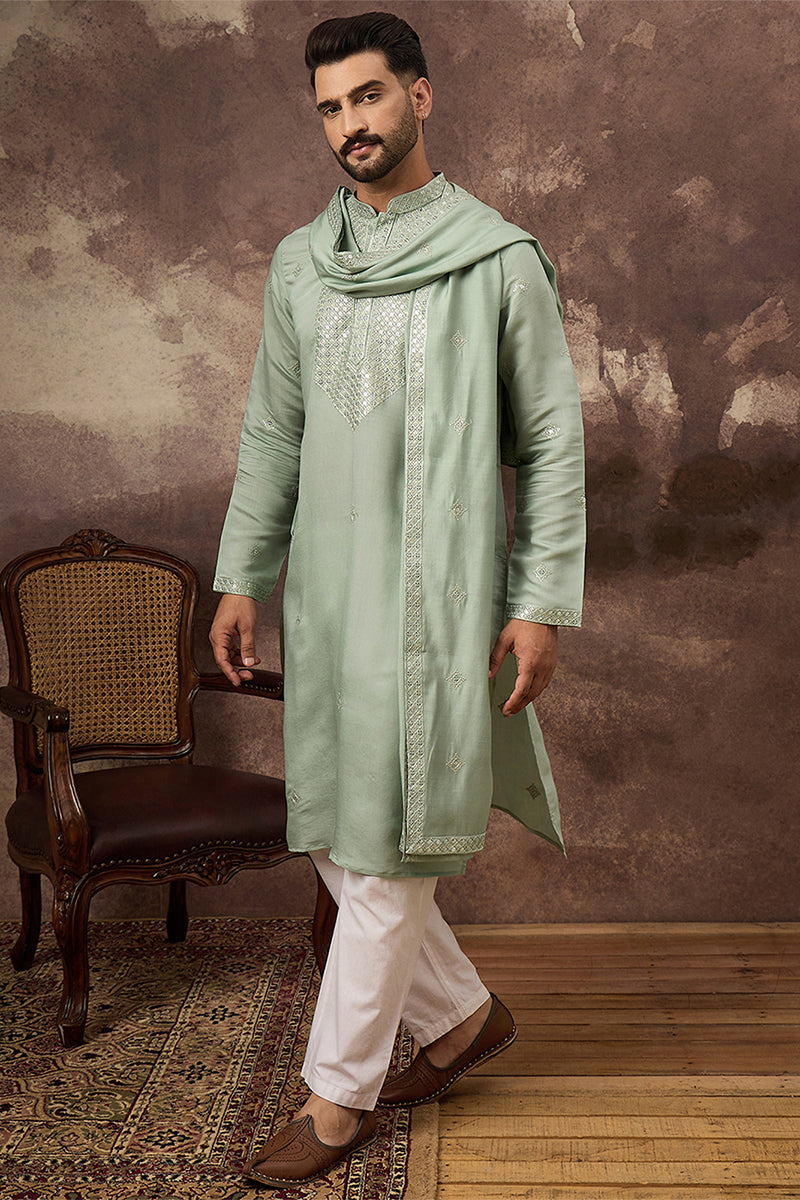 green-silk-blend-solid-embroidered-straight-kurta-with-dupatta-mkud1004