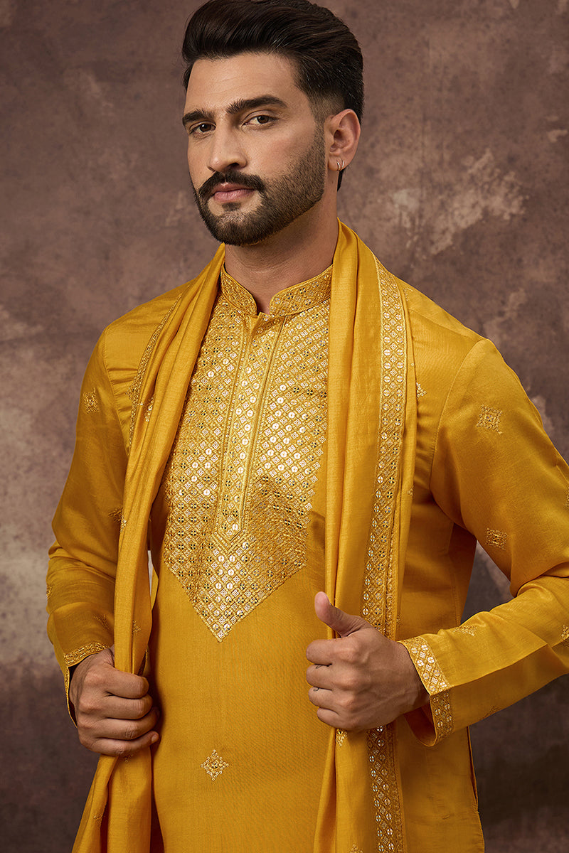 yellow-silk-blend-embroidered-straight-kurta-trouser-with-dupatta-mkpd1008