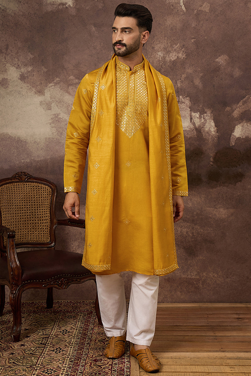 yellow-silk-blend-solid-embroidered-straight-kurta-with-dupatta-mkud1008