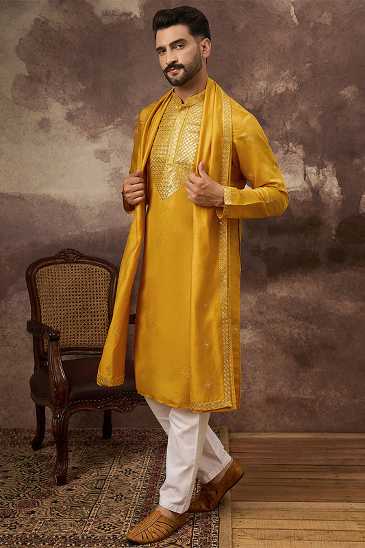 yellow-silk-blend-solid-embroidered-straight-kurta-with-dupatta-mkud1008