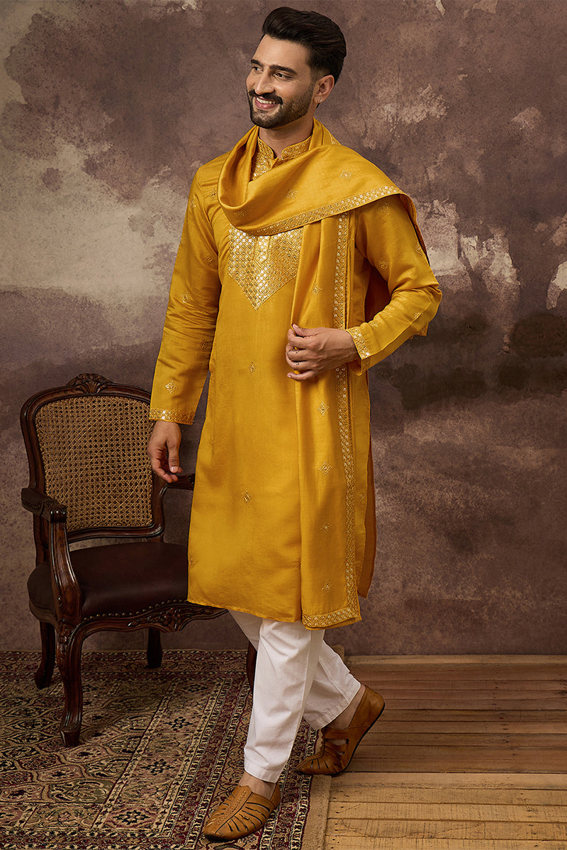 yellow-silk-blend-solid-embroidered-straight-kurta-with-dupatta-mkud1008