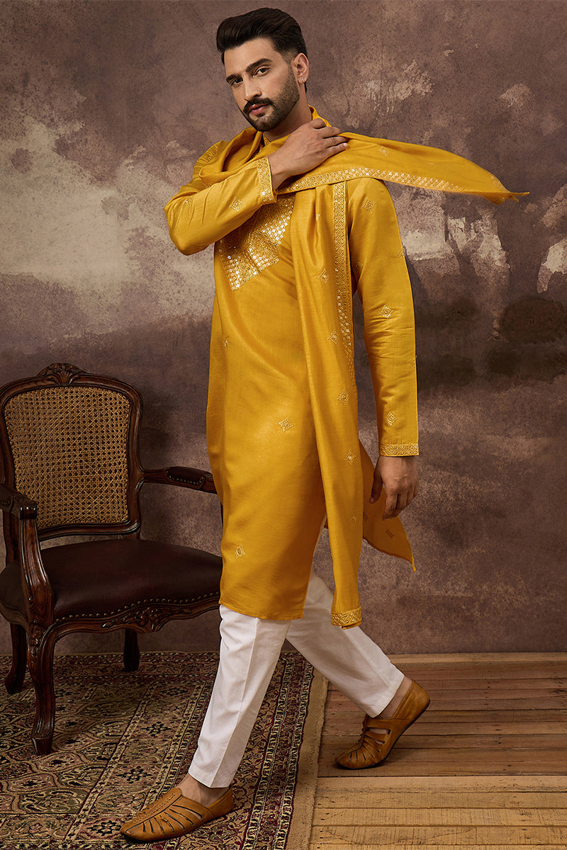 yellow-silk-blend-solid-embroidered-straight-kurta-with-dupatta-mkud1008
