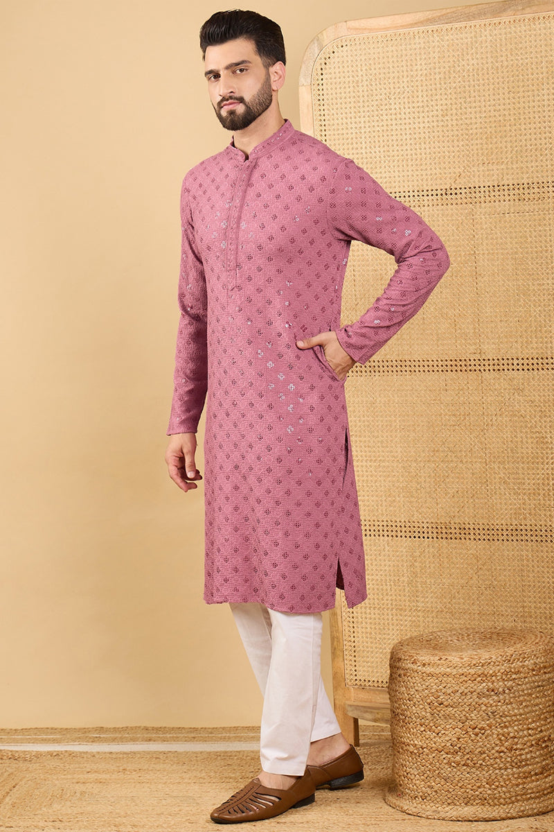 mauve-viscose-rayon-solid-embroidered-straight-kurta-with-trousers-mkset1051