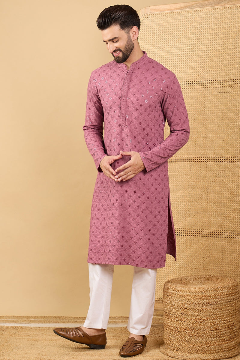 mauve-viscose-rayon-solid-embroidered-straight-kurta-with-trousers-mkset1051