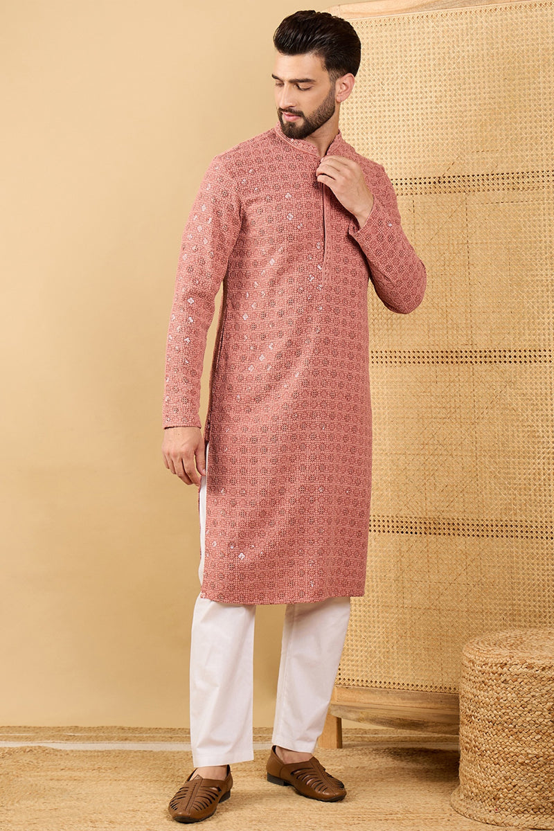 rust-viscose-rayon-solid-embroidered-straight-kurta-with-trouser-mkset1055