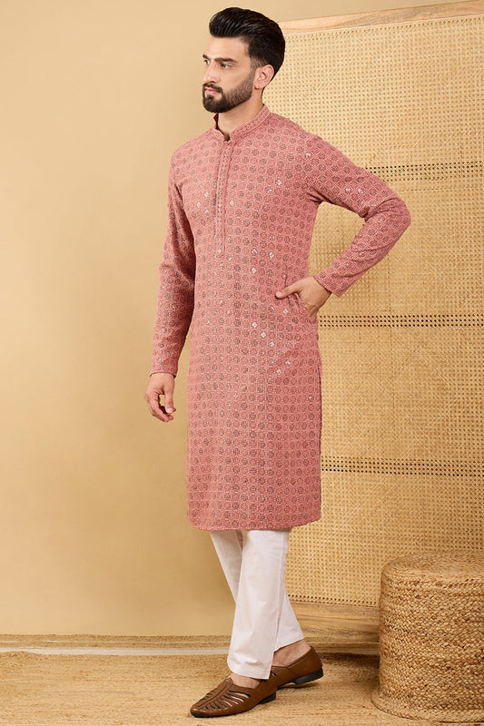 rust-viscose-rayon-solid-embroidered-straight-kurta-with-trouser-mkset1055