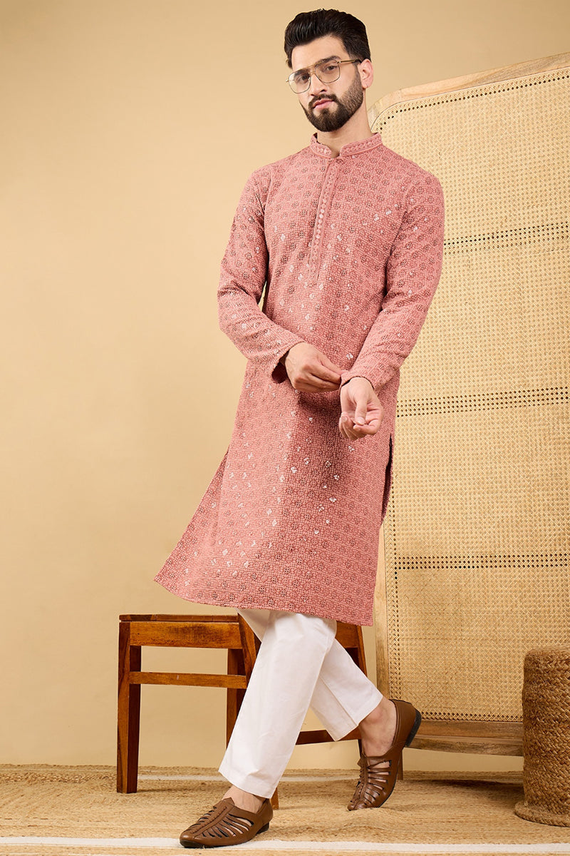 rust-viscose-rayon-solid-embroidered-straight-kurta-with-trouser-mkset1055