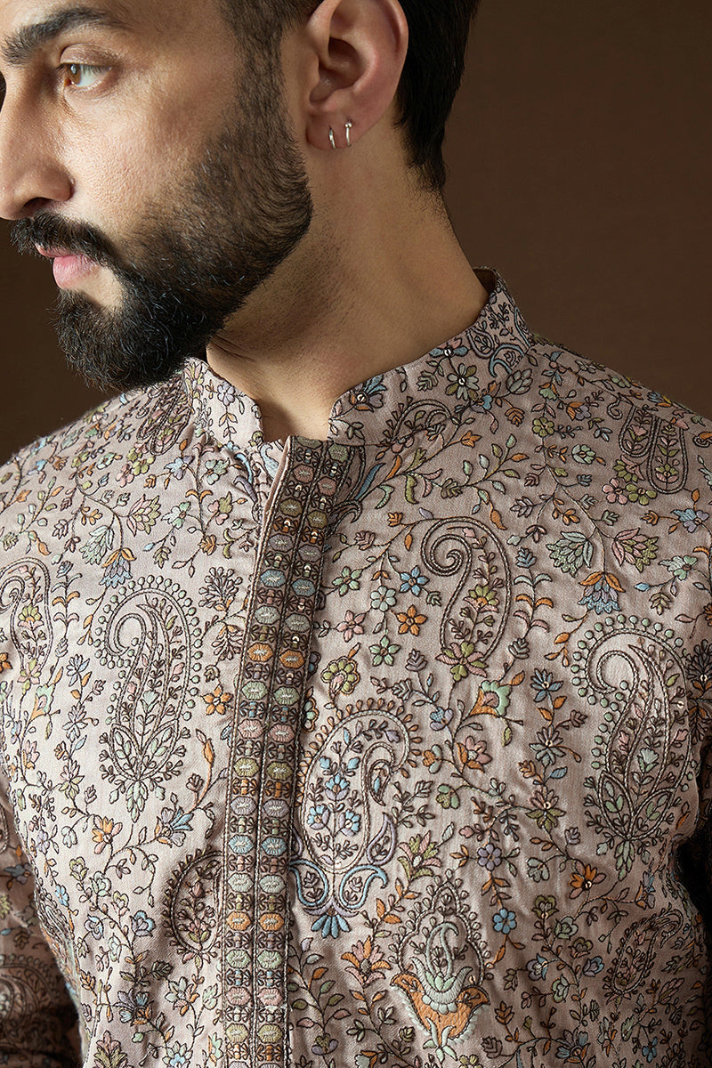 Multi Polyster Solid Embroidered Straight Kurta MKU1874