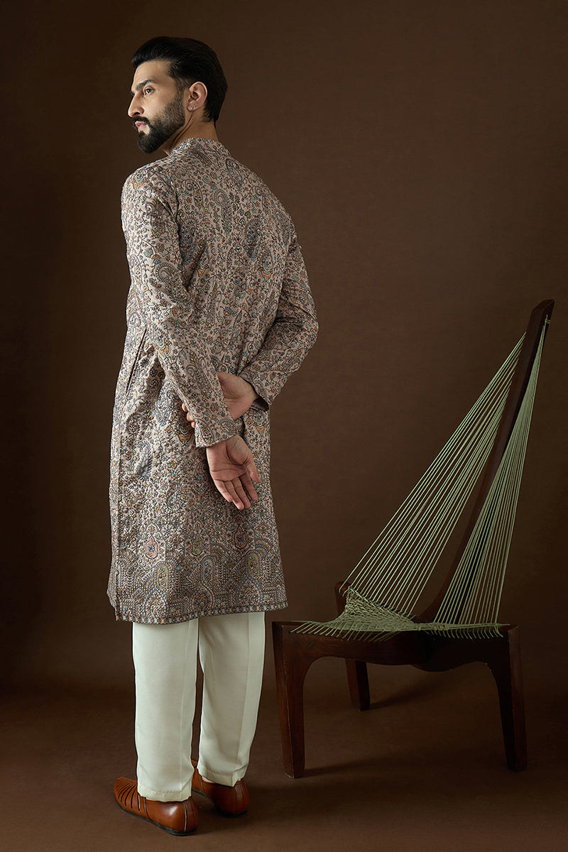 Multi Polyster Solid Embroidered Straight Kurta MKU1874
