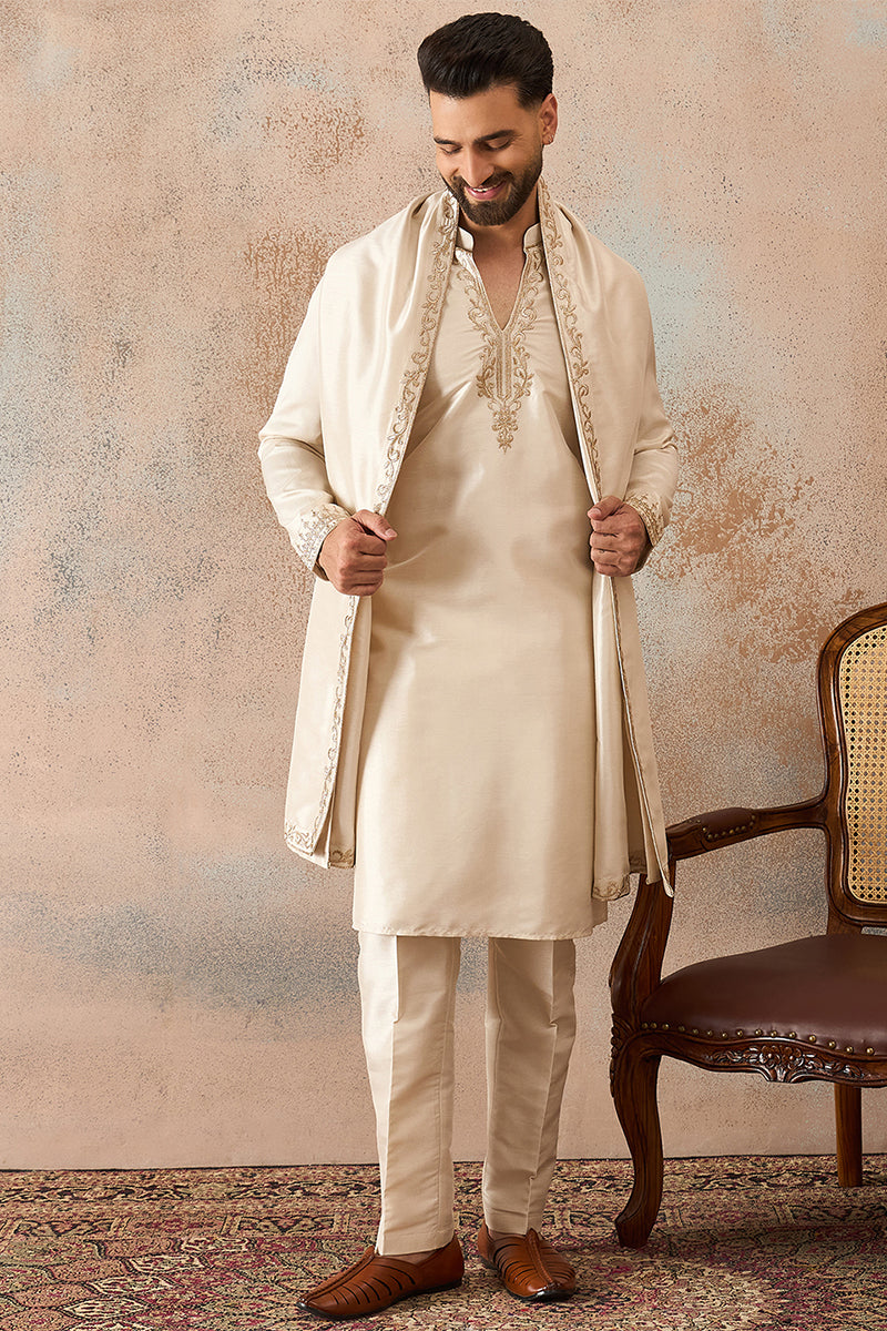 ethnic-bay-mens-off-white-silk-blend-solid-embroidered-kurta-with-dupatta-mkud1021