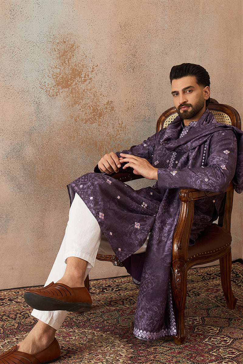 ethnic-bay-mens-purple-silk-blend-ethnic-motifs-printed-mirror-work-kurta-with-trouser-dupatta-mkpd1033