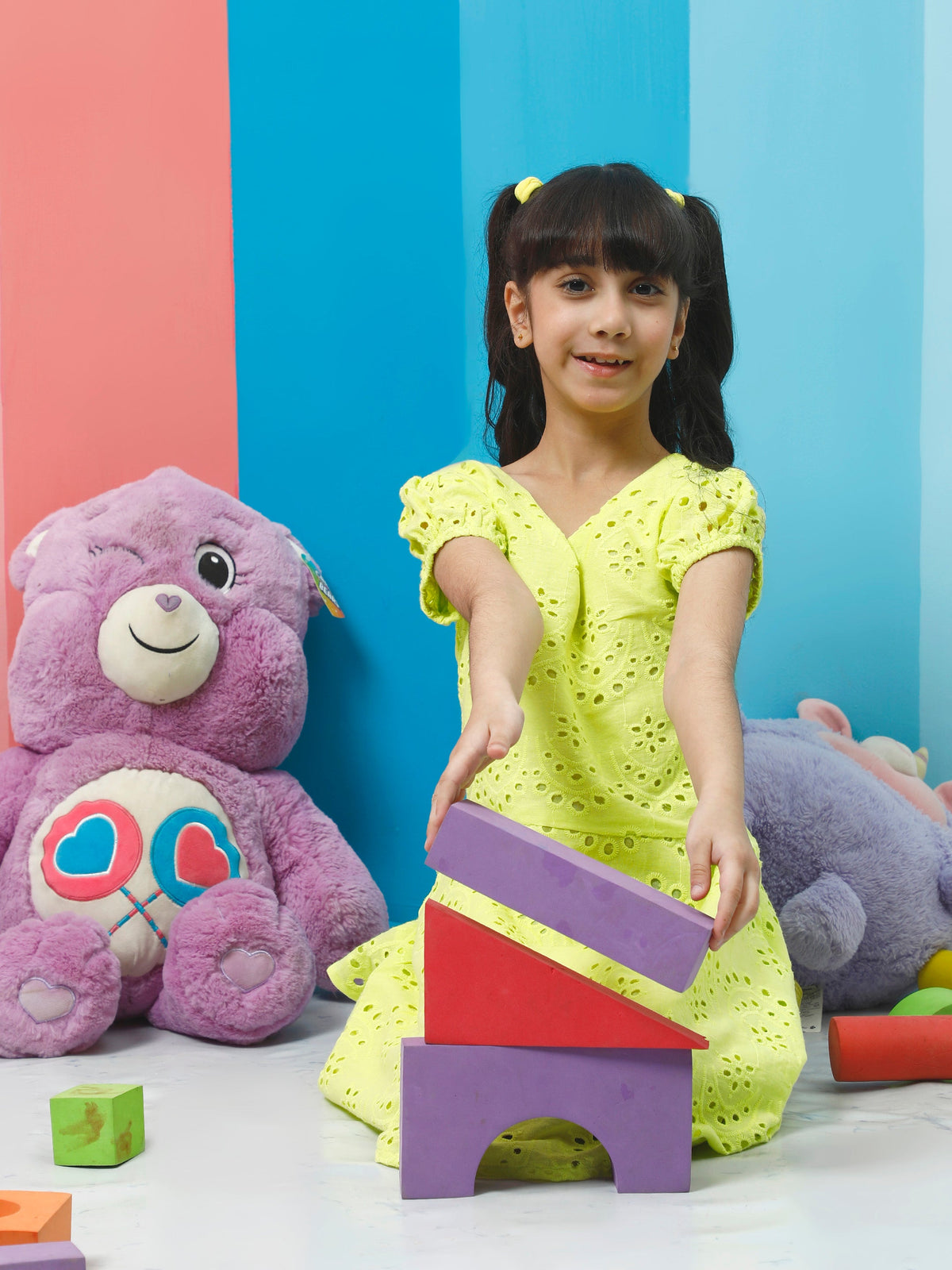 athena girl puff sleeve fit flare dress 1