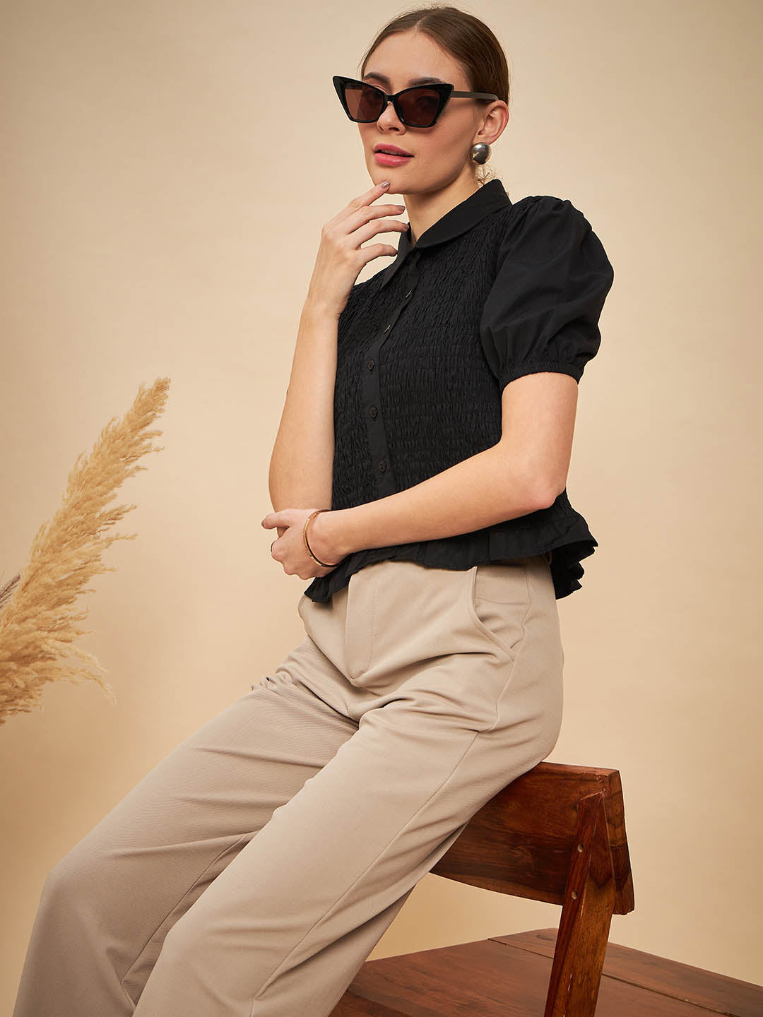 Smocked Shirt