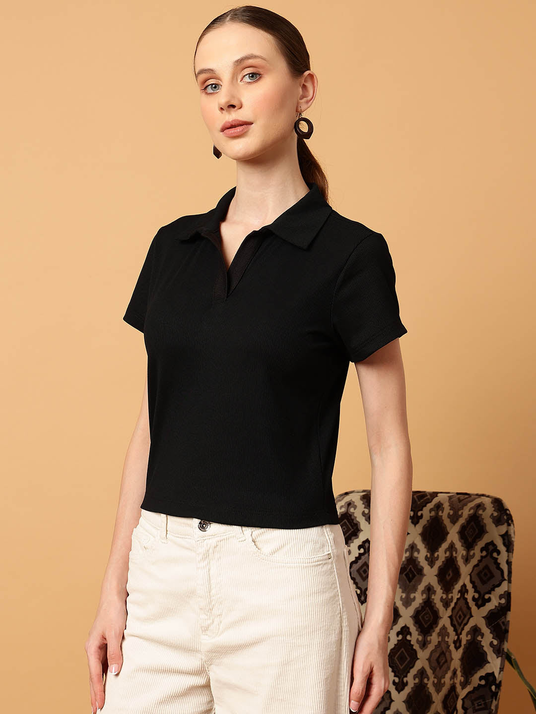 Cropped Polo Tee