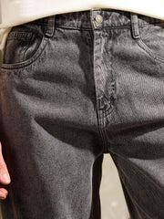 Men Grey Ombre Wide Leg Jeans