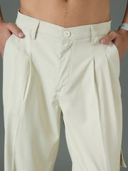 Off White Side Flap Pocket Relax Fit Korean Trouser MASCLN SASSAFRAS