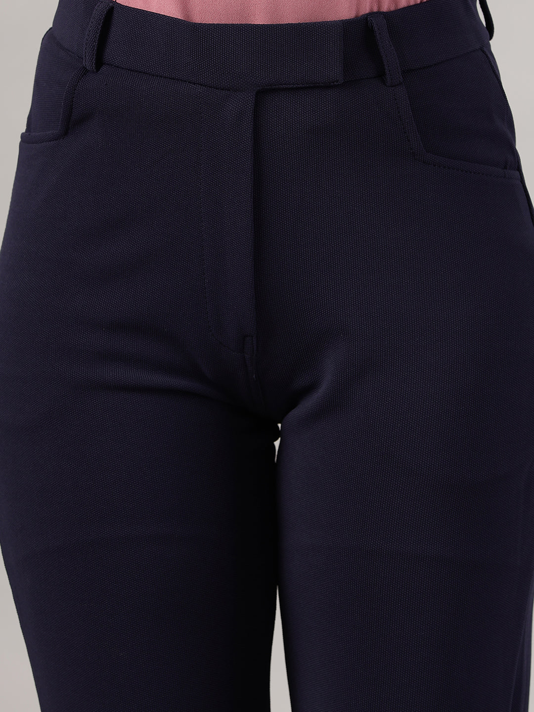 womens work straight high rise wrinkle free formal beige trousers