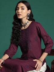 Indo Era - Ethnic Motifs Embroidered Sequinned Kurta