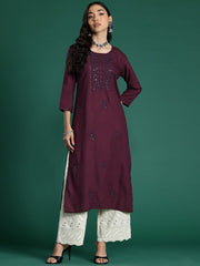 Indo Era - Ethnic Motifs Embroidered Sequinned Kurta