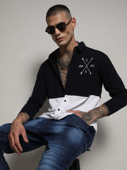 Contrast Panel Shirt