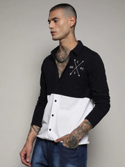 Contrast Panel Shirt