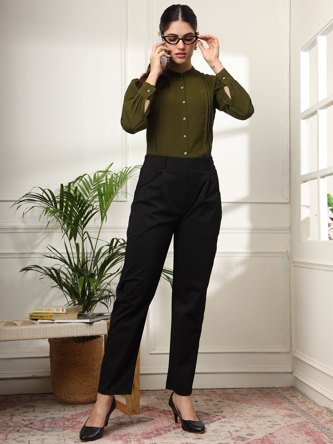 womens pleated formal shirts 4