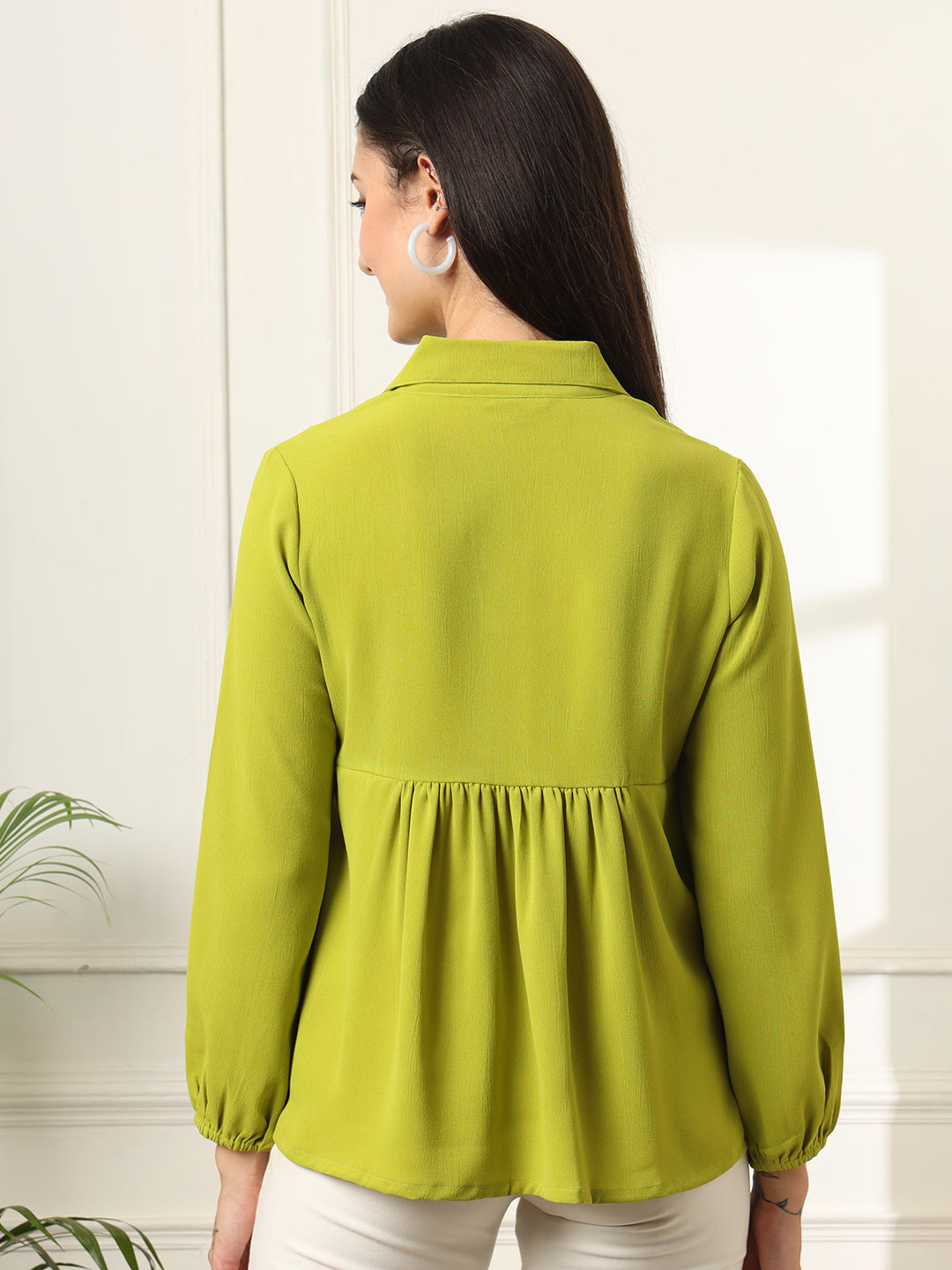 casual regular sleeves solid women maroon top 1