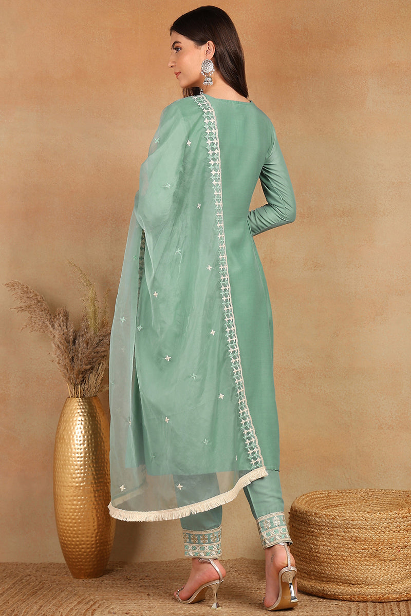 sea-green-silk-blend-solid-embroidered-flared-style-suit-set-pkskd2142