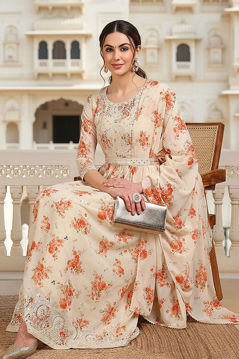 off-white-georgette-floral-printed-flared-suit-set-pkskd2184