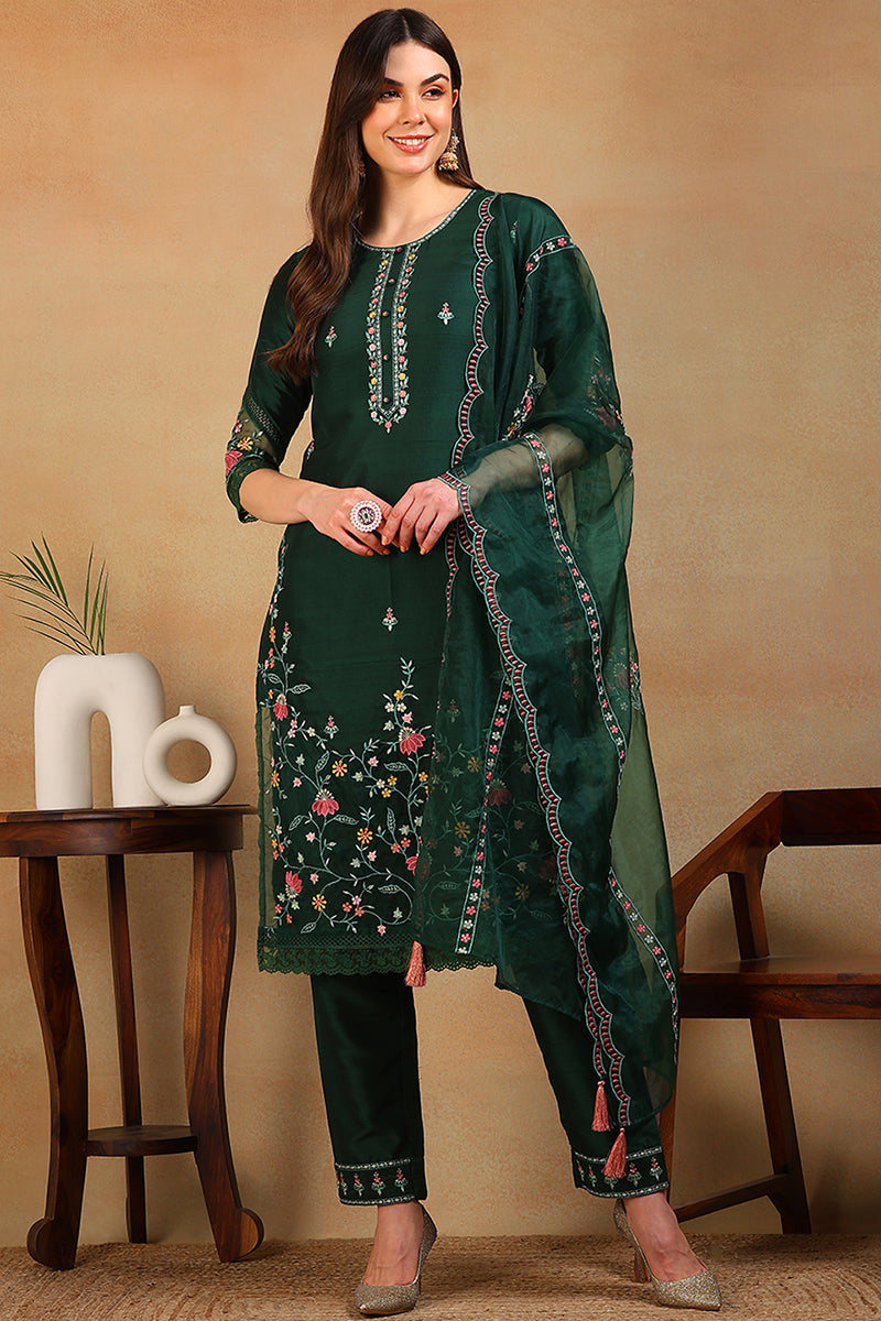 olive-green-silk-blend-solid-embroidered-straight-suit-set-pkskd2302