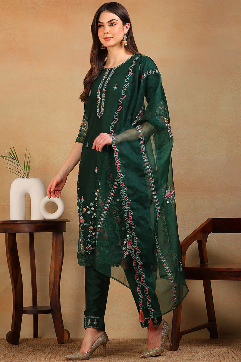olive-green-silk-blend-solid-embroidered-straight-suit-set-pkskd2302