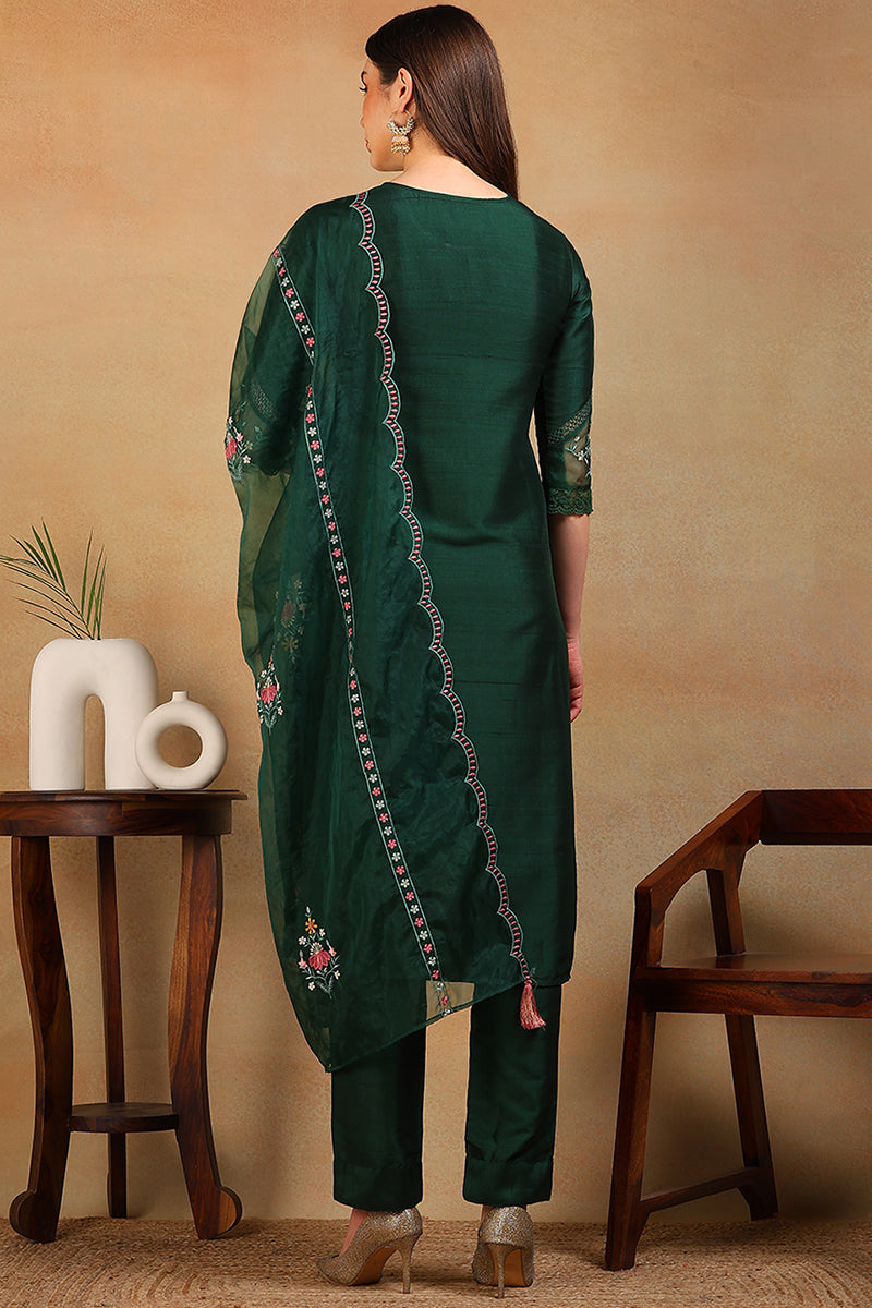 olive-green-silk-blend-solid-embroidered-straight-suit-set-pkskd2302