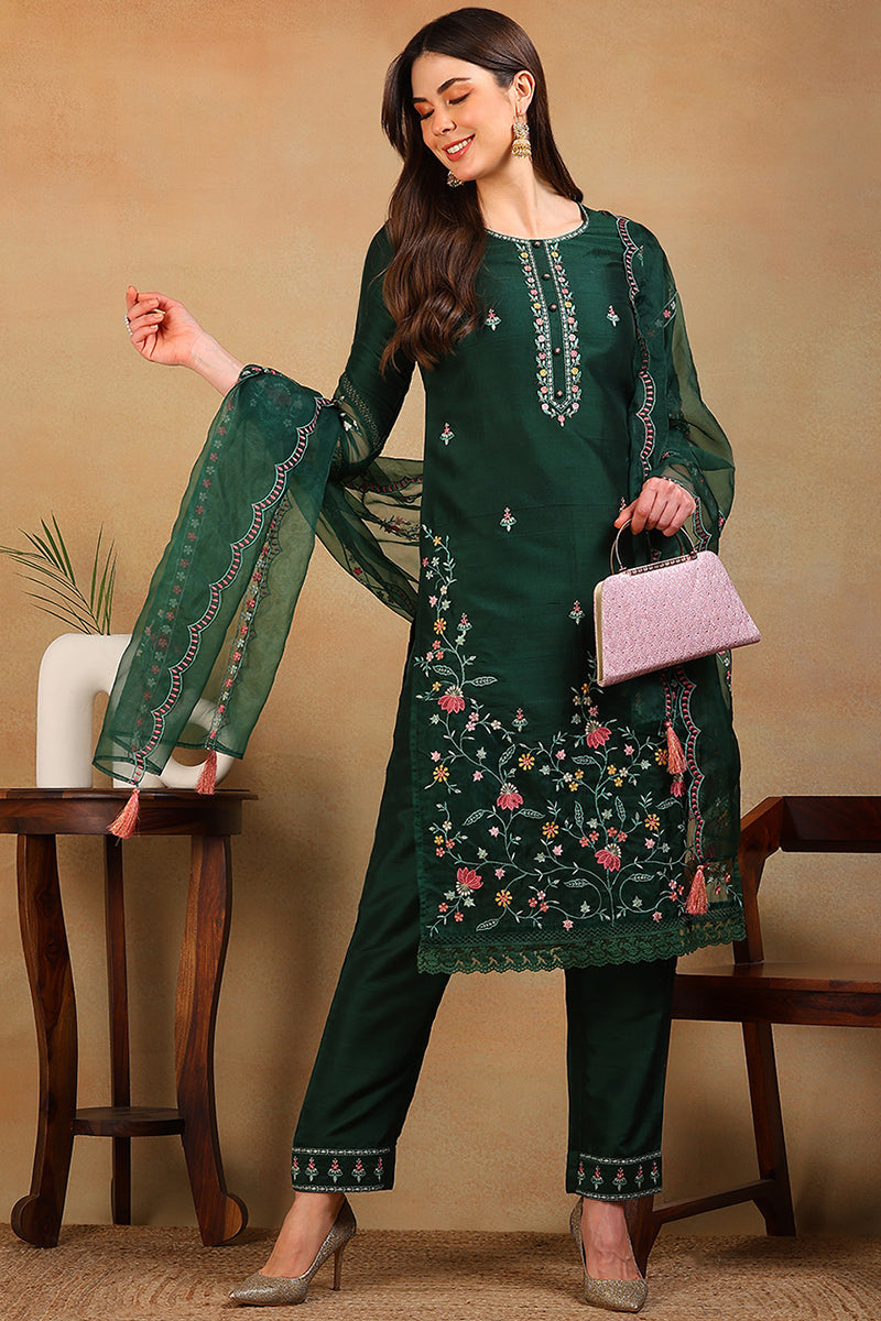 olive-green-silk-blend-solid-embroidered-straight-suit-set-pkskd2302