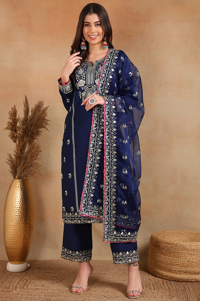 navy-blue-silk-blend-solid-yoke-design-straight-palazzo-suit-set-pkskd2486