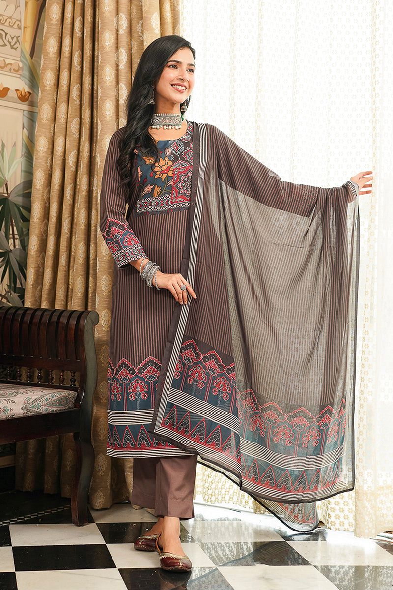 brown-rayon-blend-ethnic-motifs-printed-straight-kurta-trousers-with-dupatta-pkskd3072
