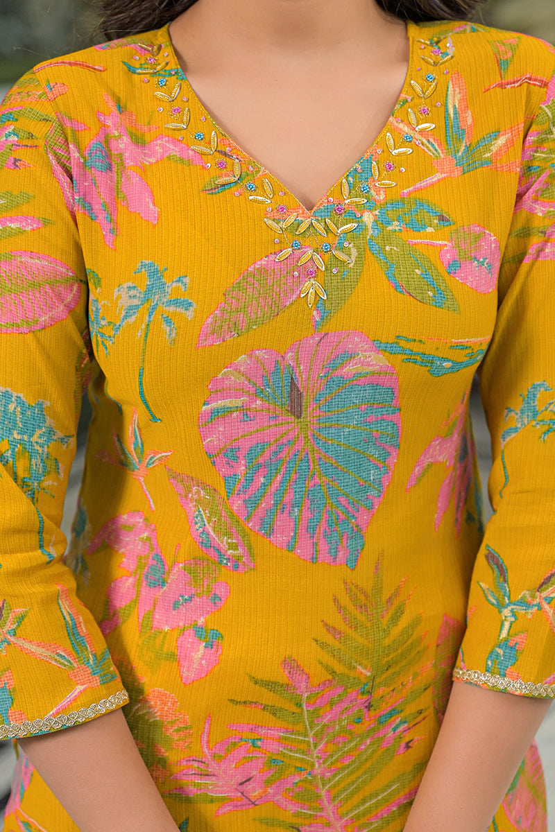 mustard-viscose-rayon-embroidered-straight-kurta-trousers-with-dupatta-pkskd3161