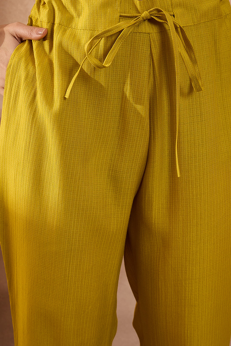 Yellow Polyester Floral Printed Straight Kurta Trousers With Dupatta