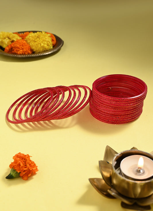 Bangles Glass Red 2.1 Inches 1 Piece
