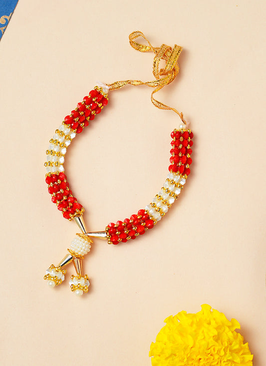 Har Bead Red White 1pc 4.5 Inches