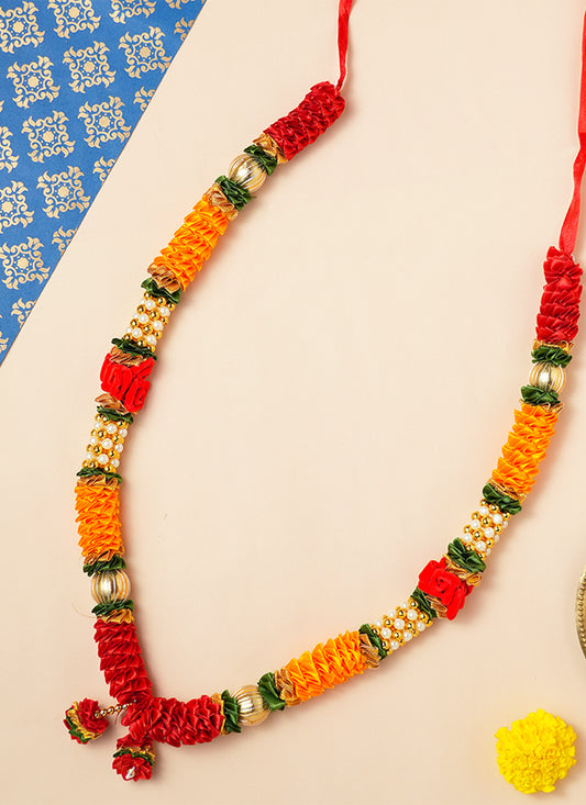 Har Satin Gota Orange Red 1pc 18 Inches