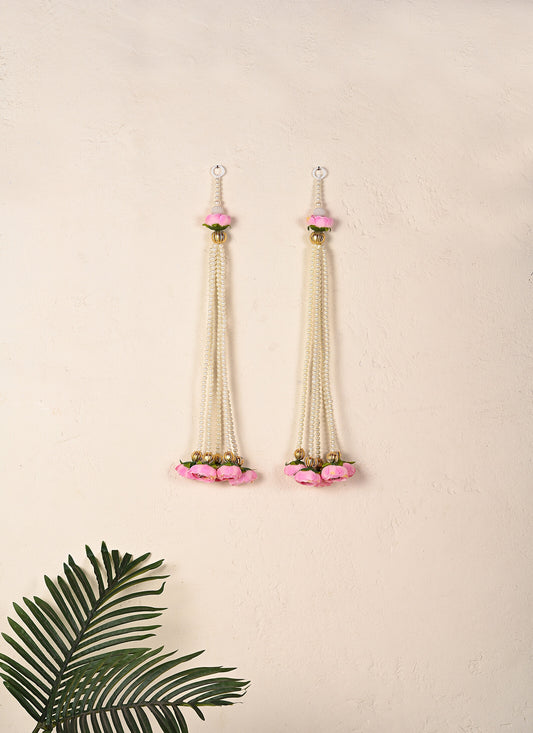 Hanging Decro Rose Pearl Pink 20 Inches