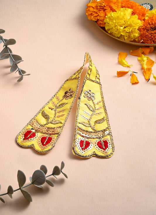 Kesh Dhoti Leaf Yellow Red 12 Inches 1 Piece