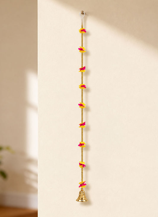 Latkan Flower Bell Baby Pink Yellow 5 Feet 1 Piece